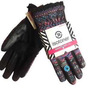 Isotoner Women's SmartTouch Black/Berry/Green/Blue M/L Gloves